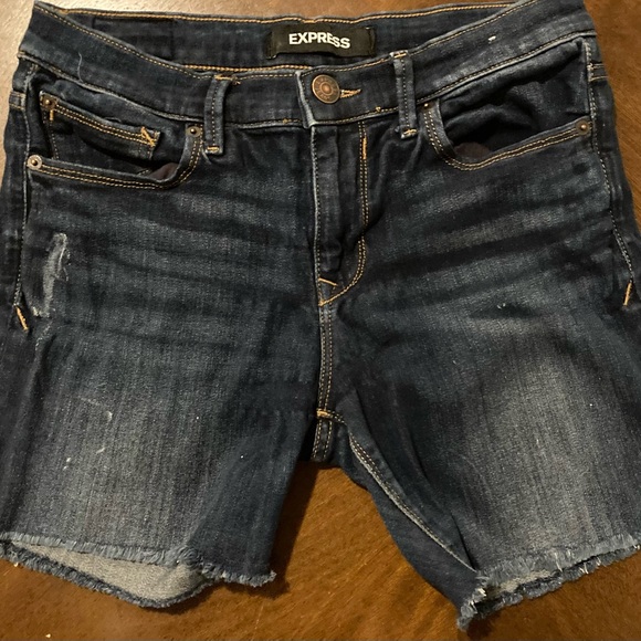 Juniors Size 6R Express Jean Frayed Shorts - Picture 15 of 15